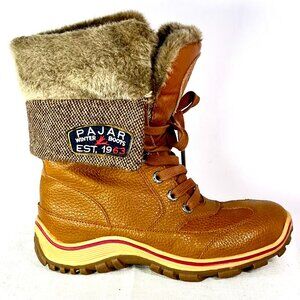 Pajar Leather Insulated Waterproof Faux Fur Snow Boots Women’s Size 7–7.5